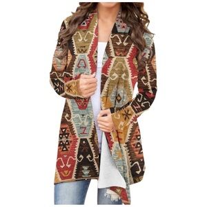 Western Style Open Cardigan